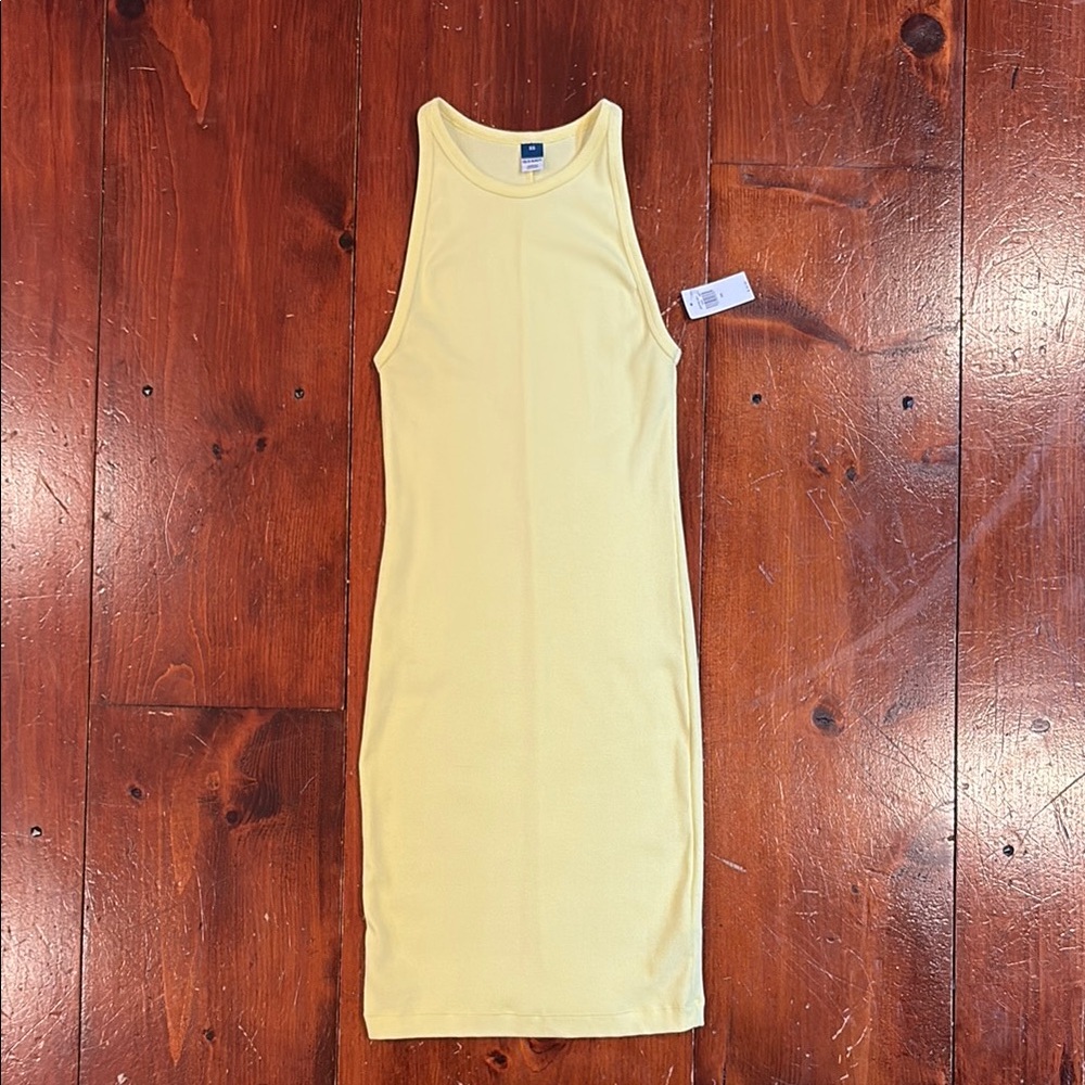 Yellow Sleeveless Midi Dress